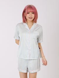 Satin Striped Pajama Set