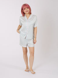 Satin Striped Pajama Set