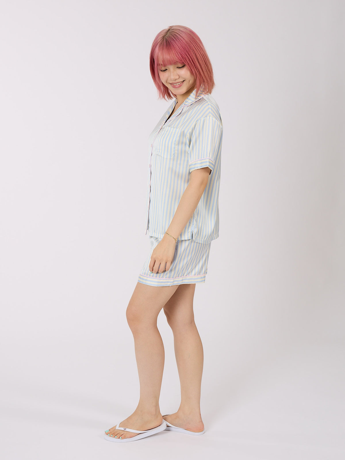 Satin Striped Pajama Set