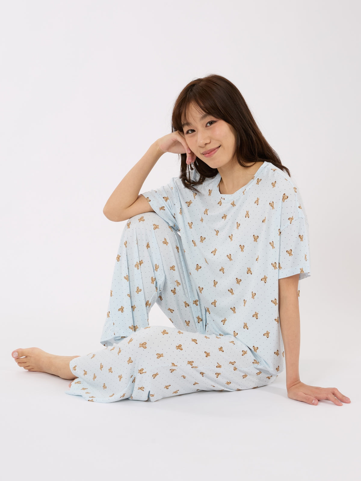 莫代爾印花長褲