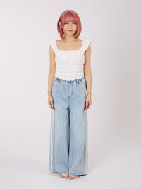 Wide Leg Denim Pants