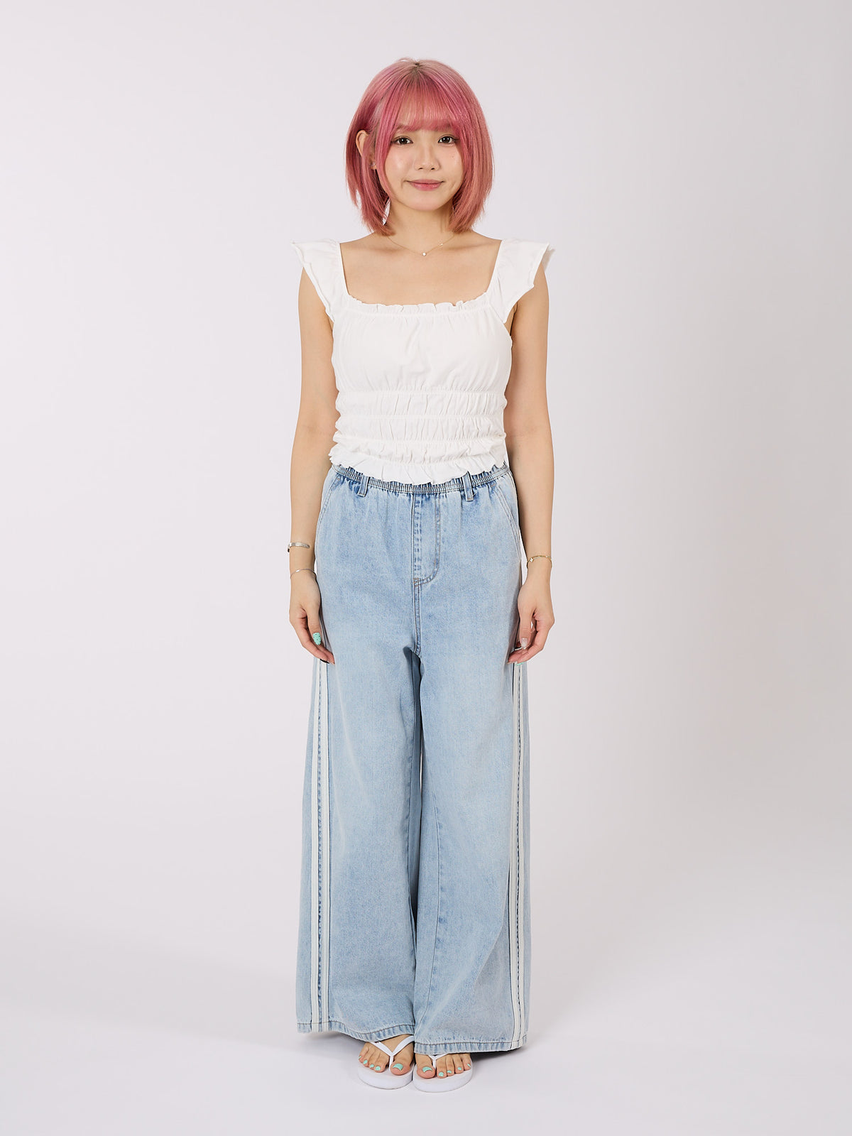 Wide Leg Denim Pants
