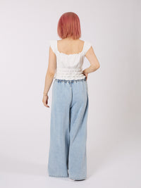 Wide Leg Denim Pants