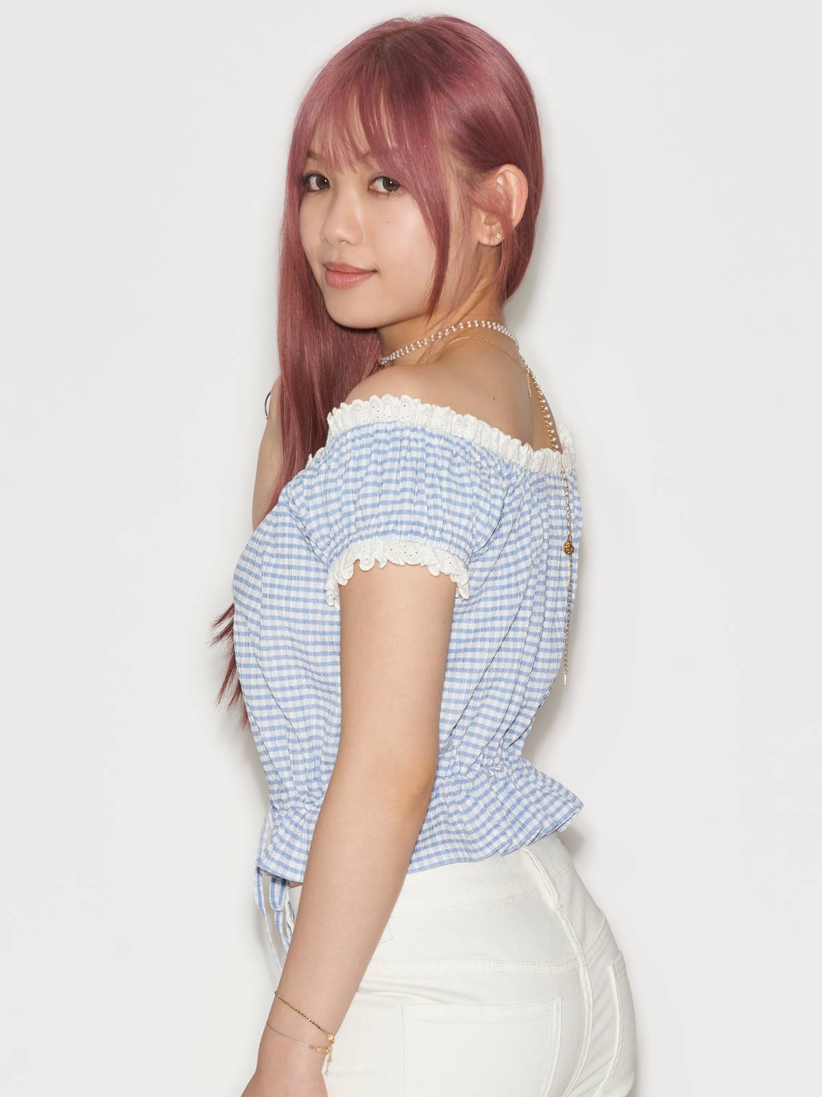 Gingham Puff Sleeve Top
