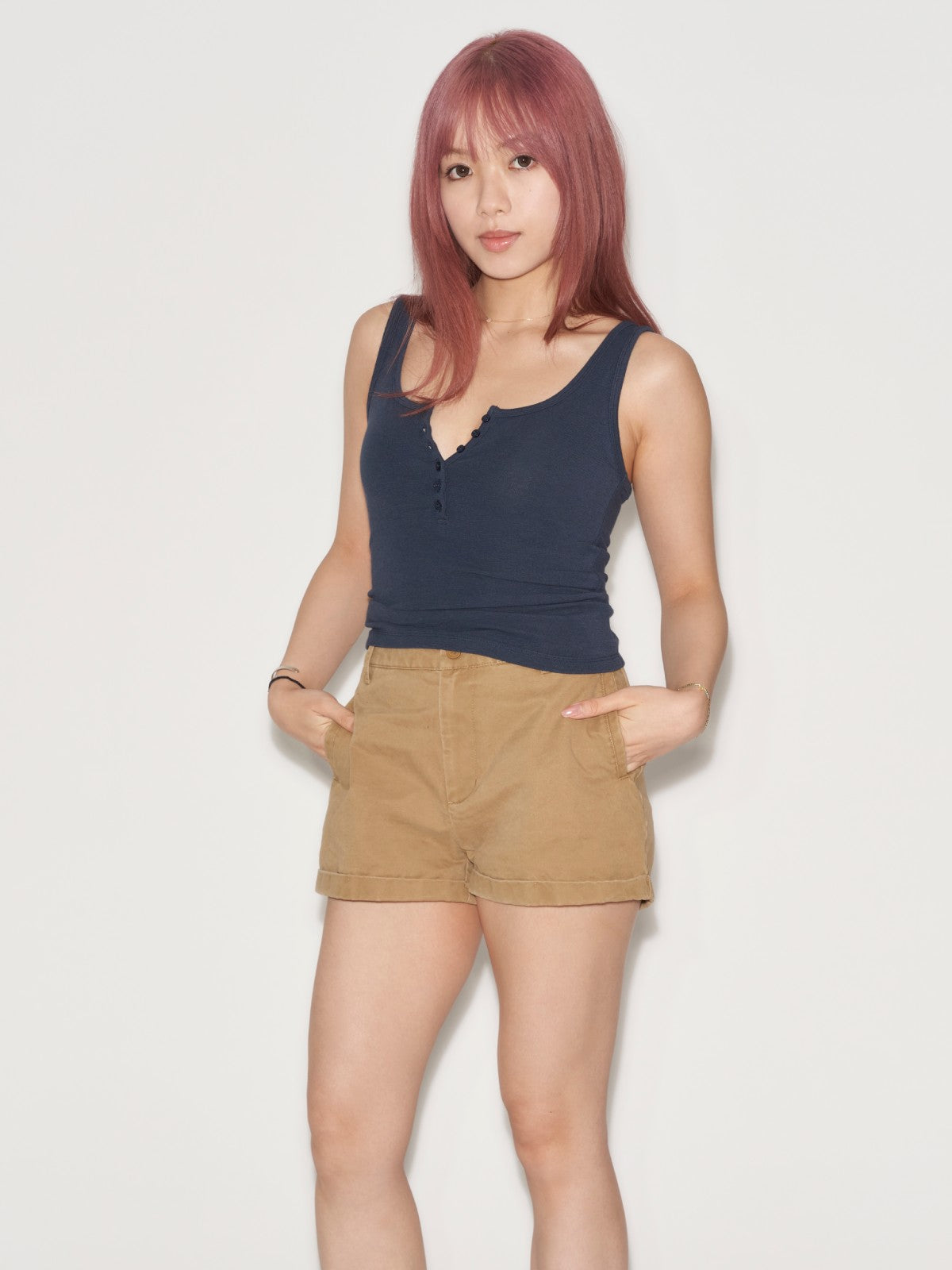 2-in-1 Henley Tank Top
