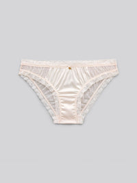 LESLEY SOLID, Satin Bikini Brief - 8f6-sheerpink