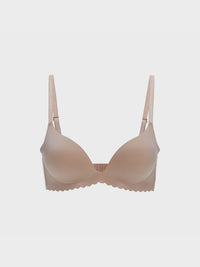 ANNABELL, Seamless Wireless Push-up Bra - 8f6-camel